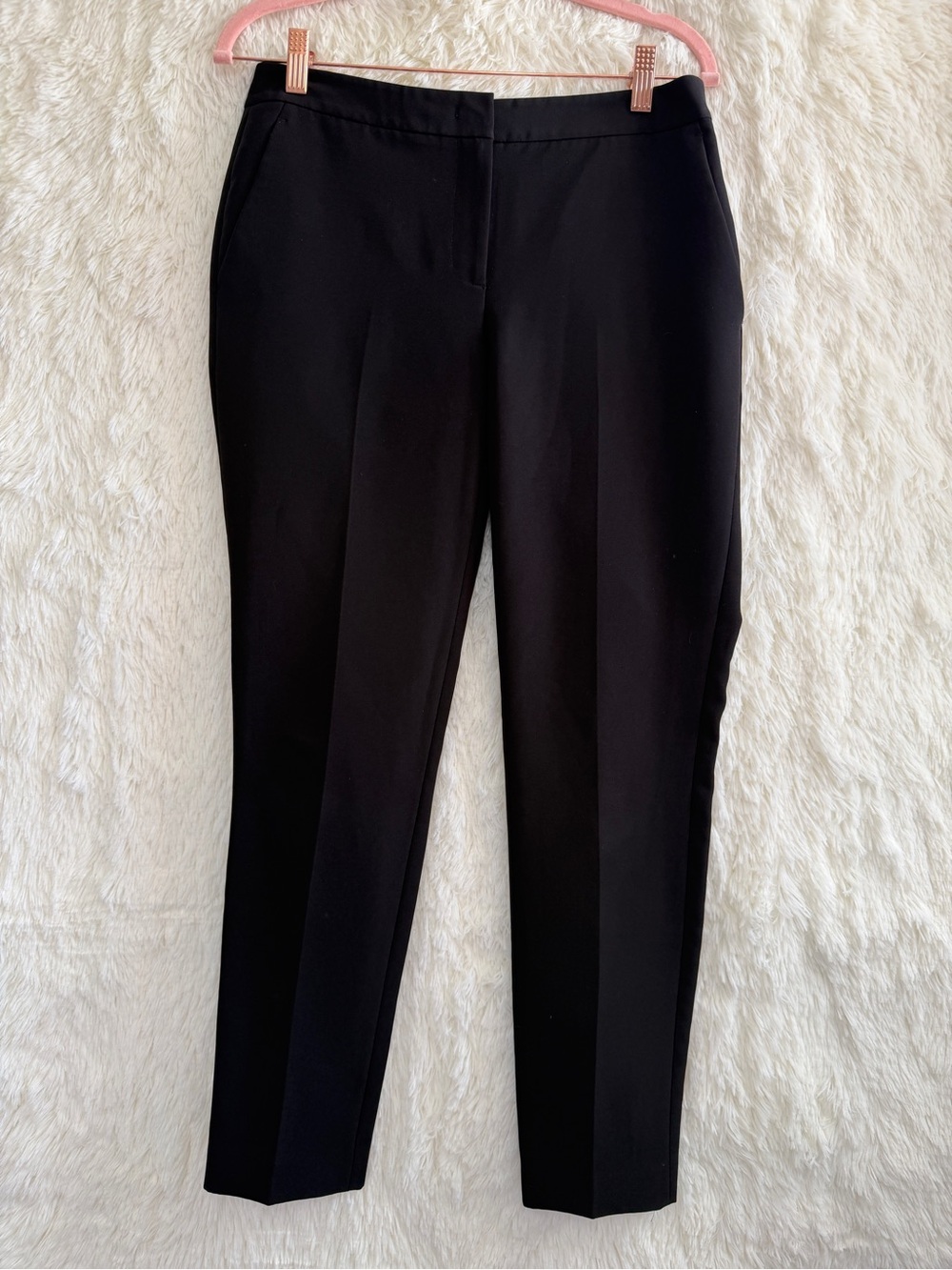 Tommy Hilfiger Womens Trouser Pants 4 Black Minimalist Quiet Luxury Corpcore
